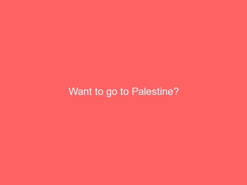 Want to go to Palestine?